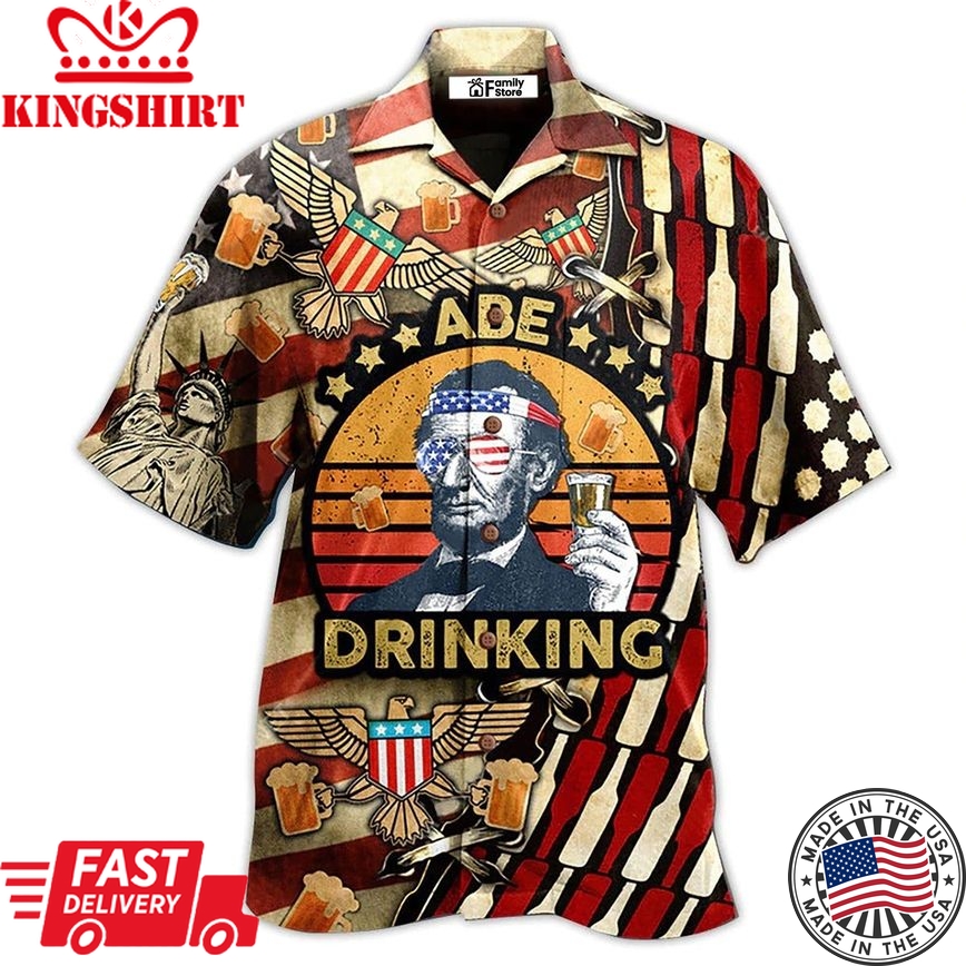 America Abe Patriotism America Hawaiian Shirt