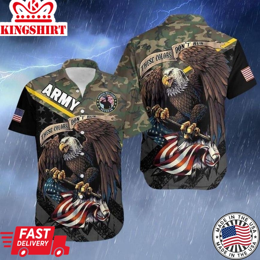 America Army Veteran Eagle Trendy Hawaiian Shirt