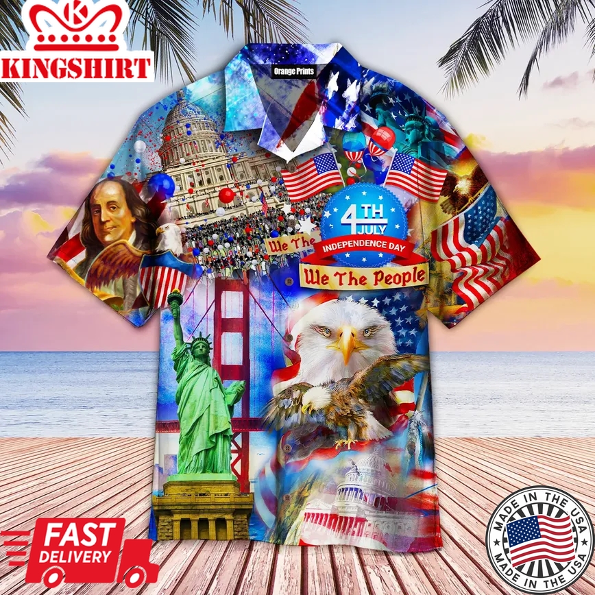 America Eagle Victory Independence Day 4Th Of July Trendy Hawaiian Shirt