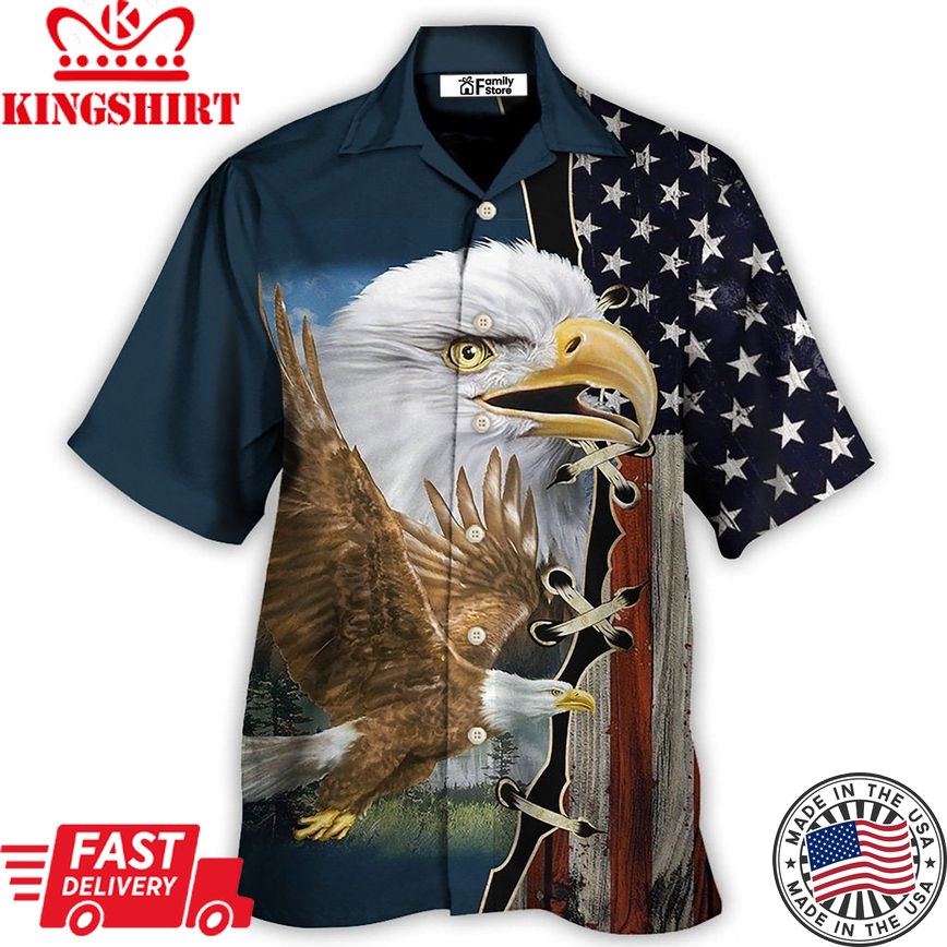 America Eagle Wildlife Faith Hawaiian Shirt