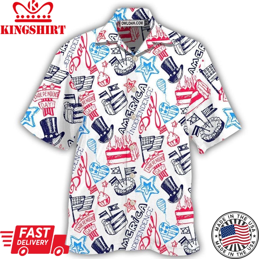 America Independence Day Art Style Hawaiian Shirt