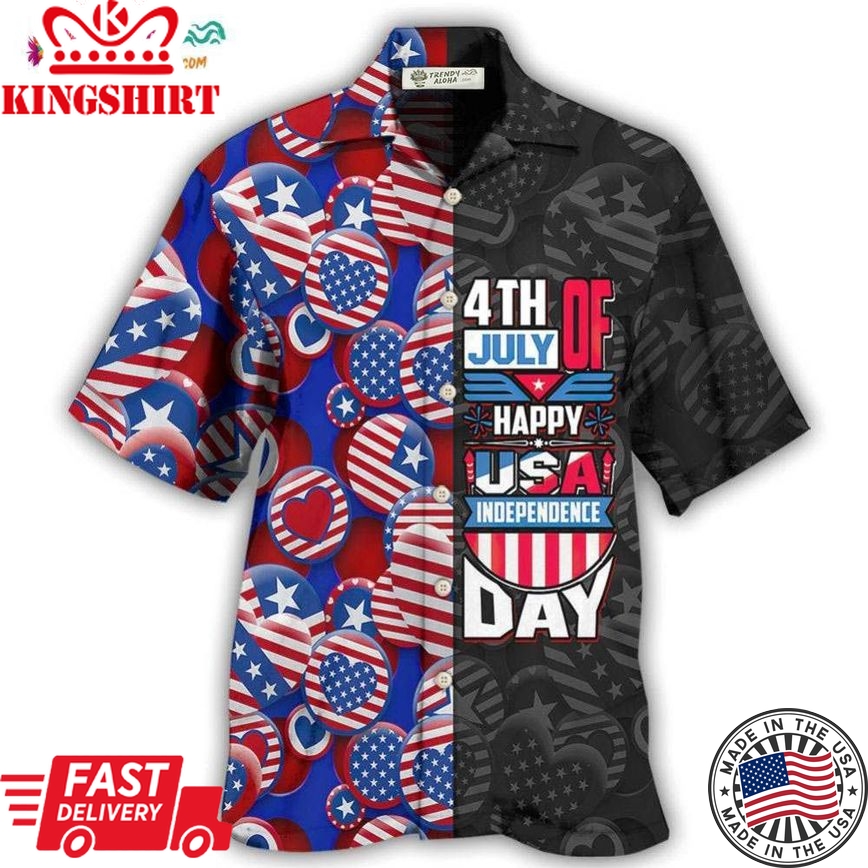 America Independence Day Fourth Of July Happy Usa Hawaiian Shirt