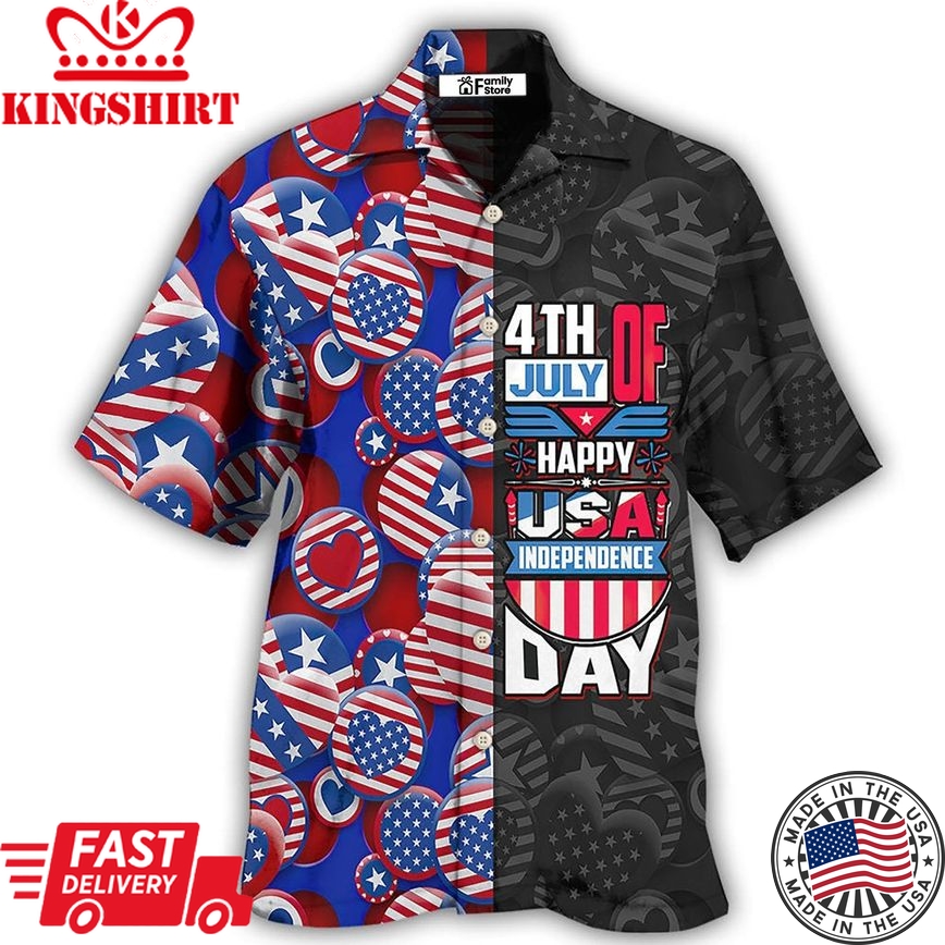 America Independence Day Fourth Of July Happy Usa Hawaiian Shirt