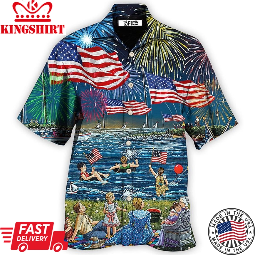 America Independence Day Fun Day Hawaiian Shirt