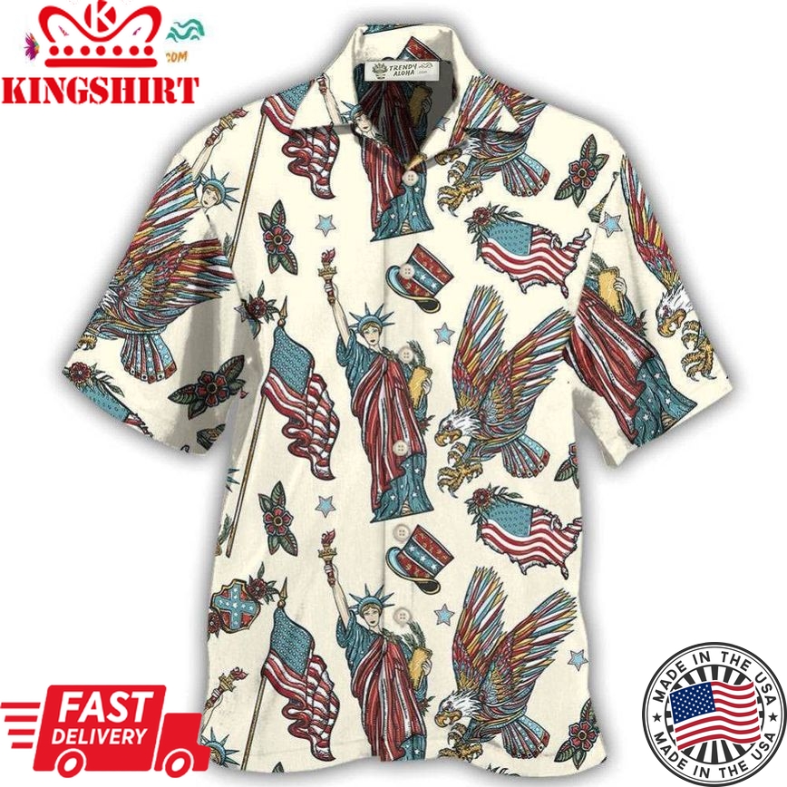 America Symbols Basic Style Hawaiian Shirt