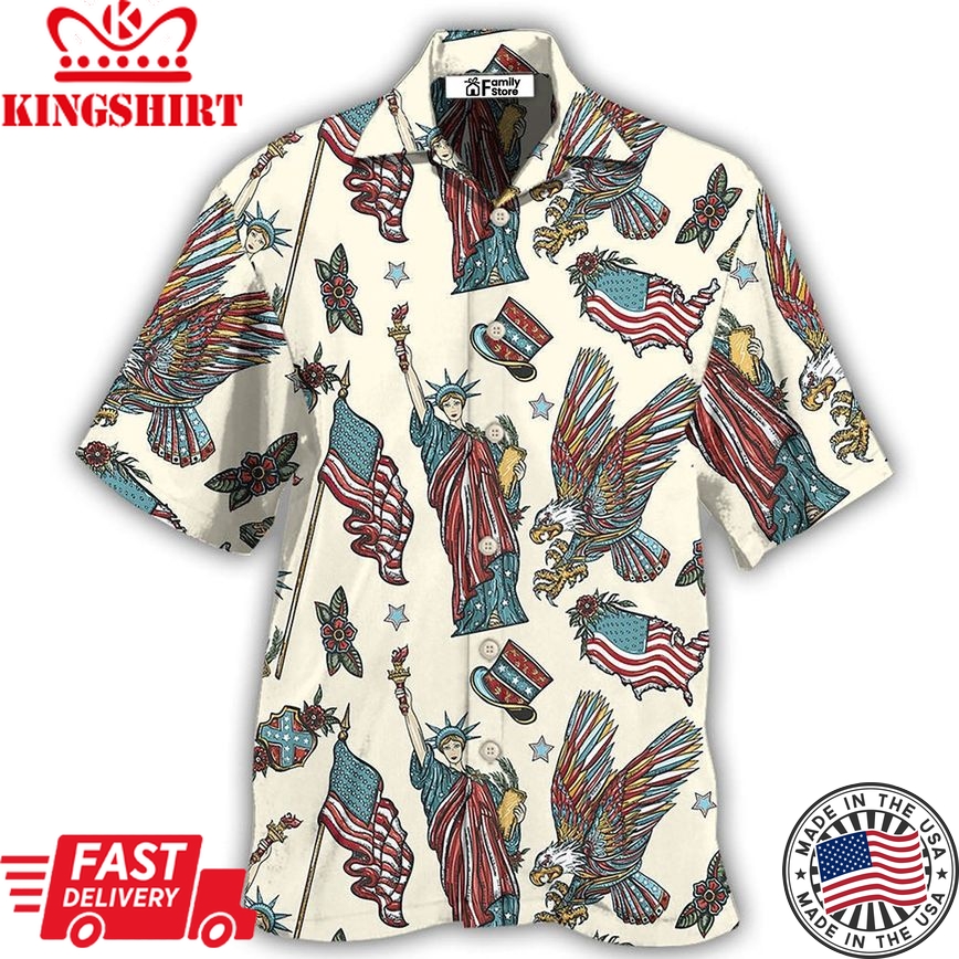 America Symbols Basic Style Hawaiian Shirt