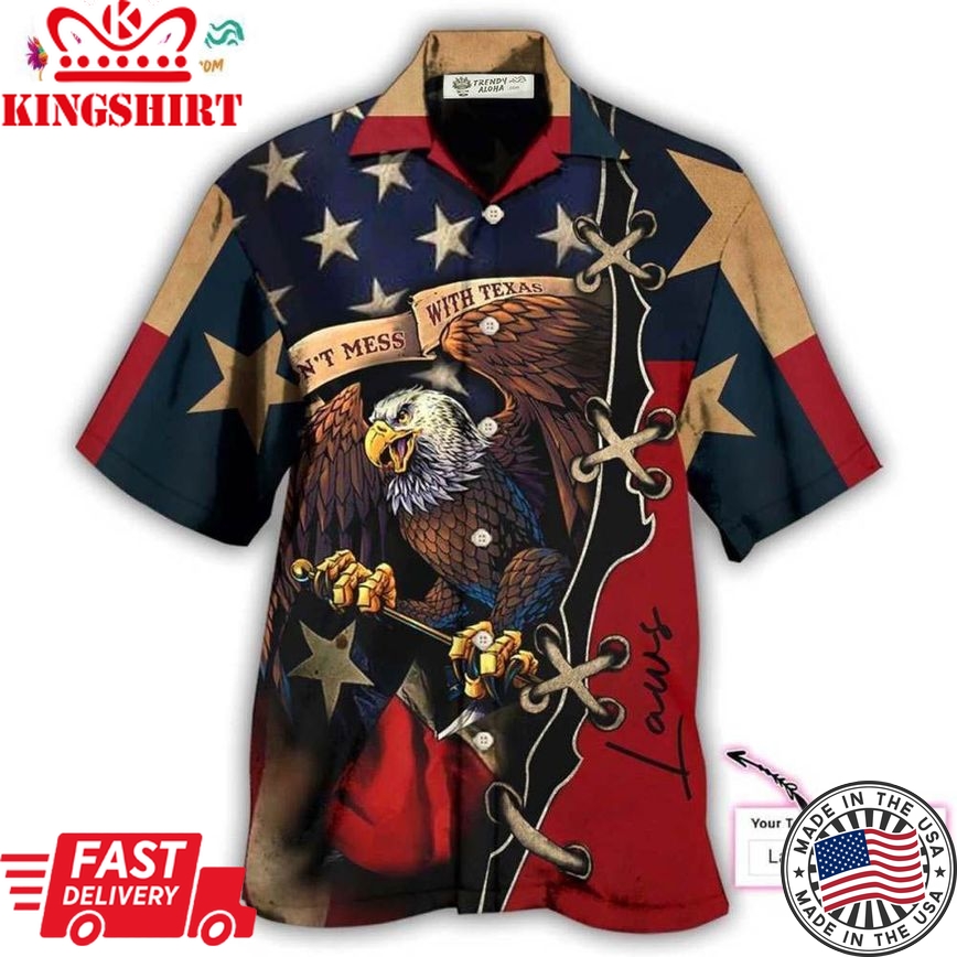 America Texas Eagle Peace Life Style Personalized Hawaiian Shirt