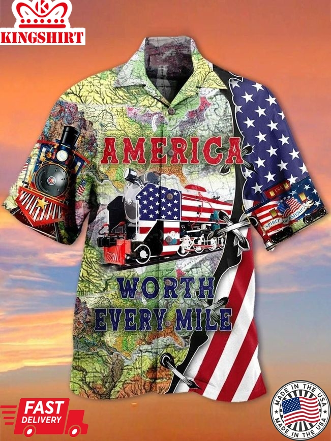 America Worth Every Mile Trendy Hawaiian Shirt