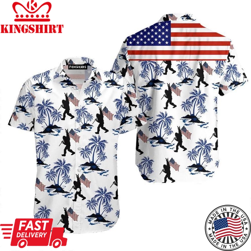 American Bigfoot Trendy Hawaiian Shirt