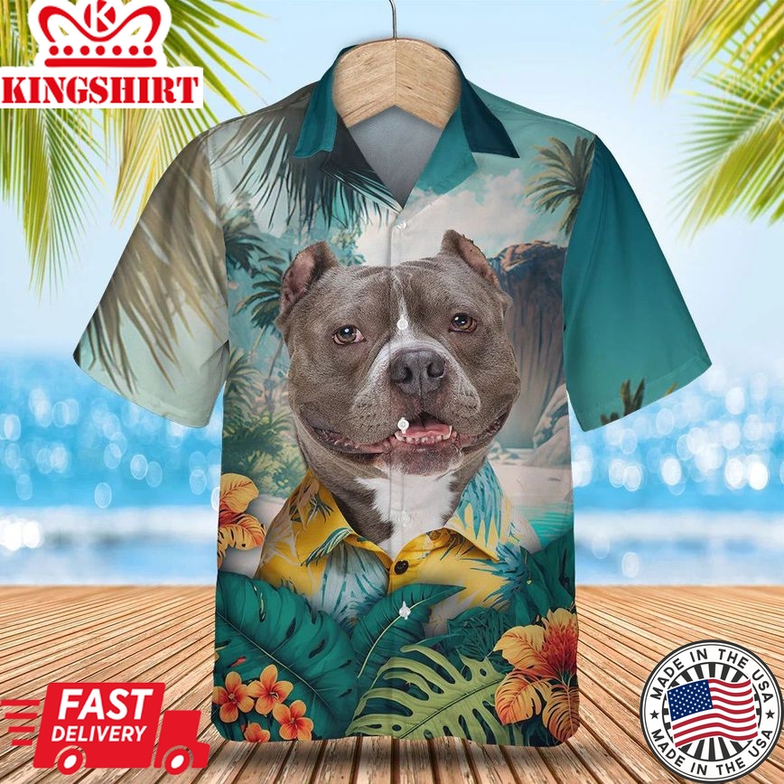 American Bully - 3D Tropical Trendy Hawaiian Shirt