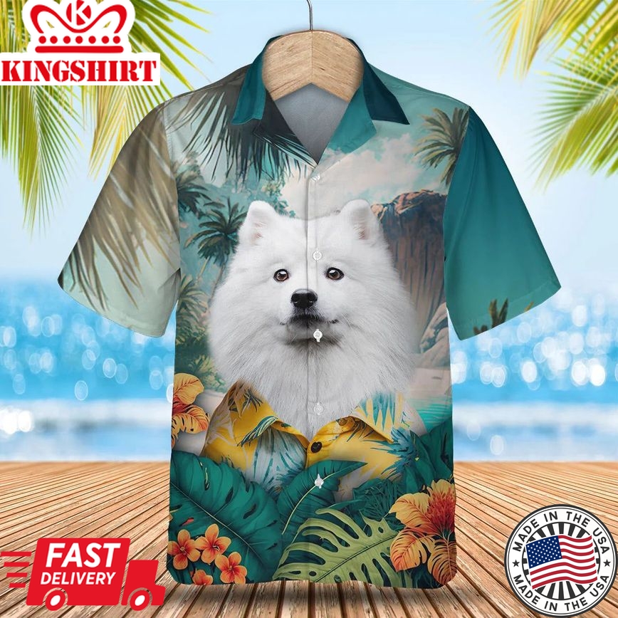 American Eskimo - 3D Tropical Trendy Hawaiian Shirt