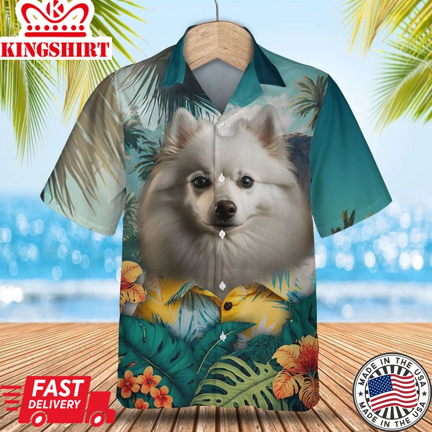 American Eskimo Ai - 3D Tropical Trendy Hawaiian Shirt