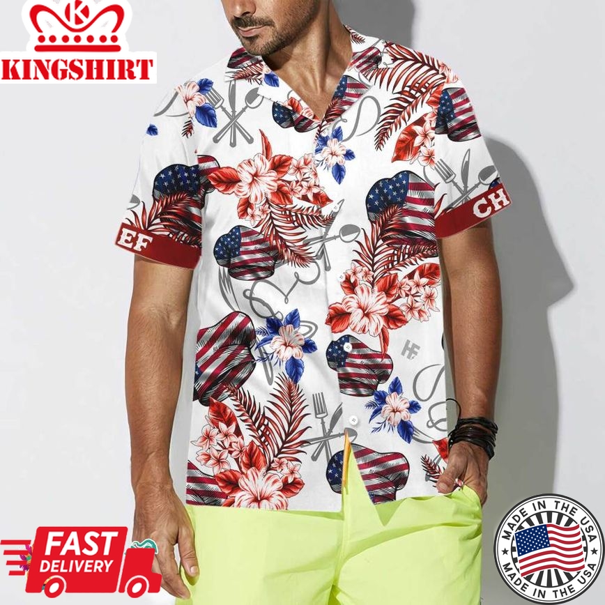 American Flag Chef Hawaiian Shirt