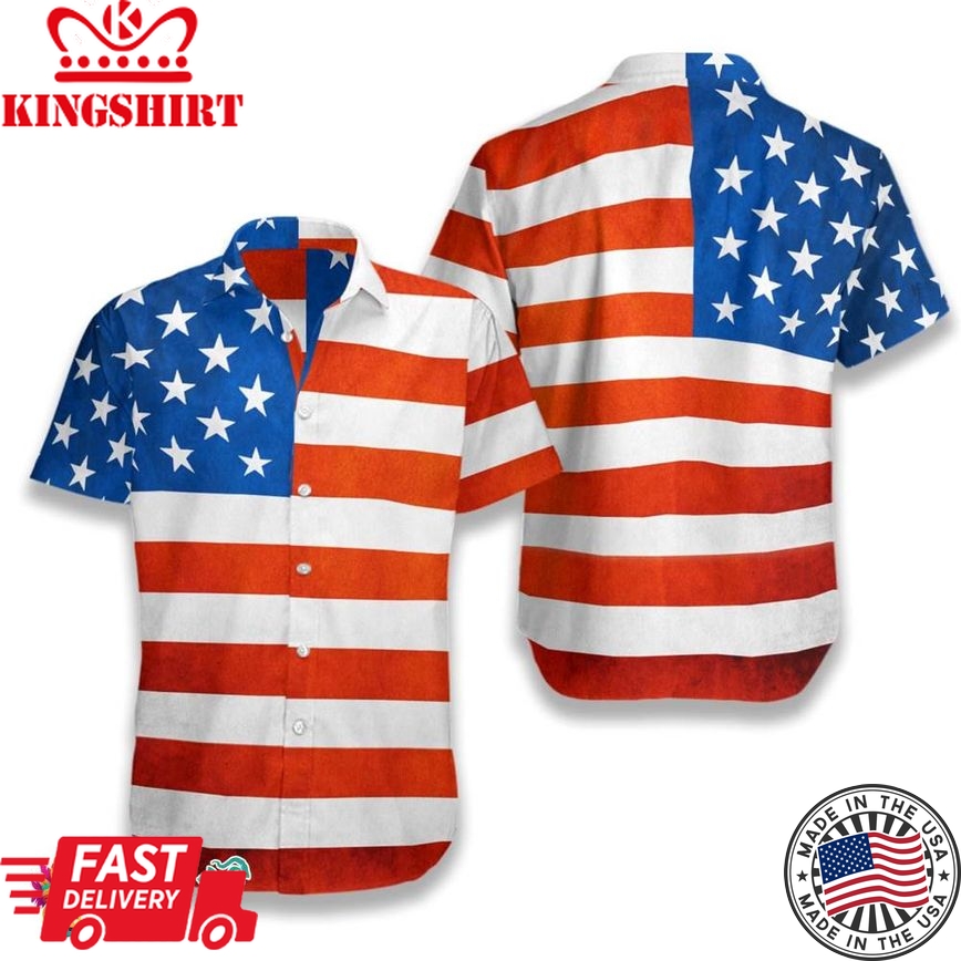 American Flag Hawaiian Shirt