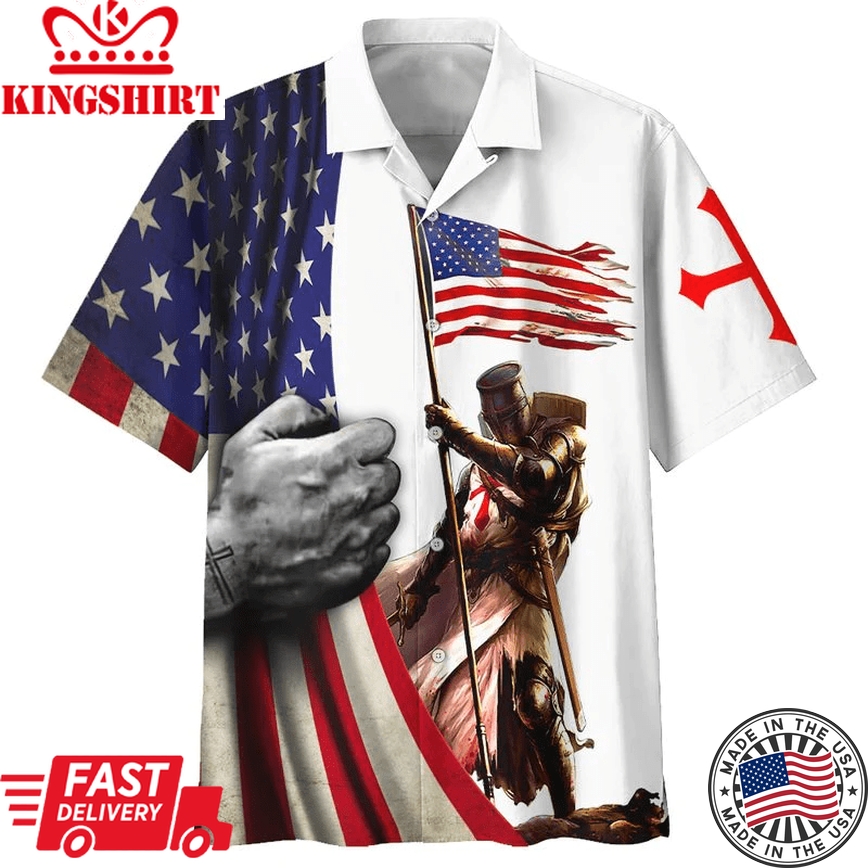 American Flag Trendy Hawaiian Shirt