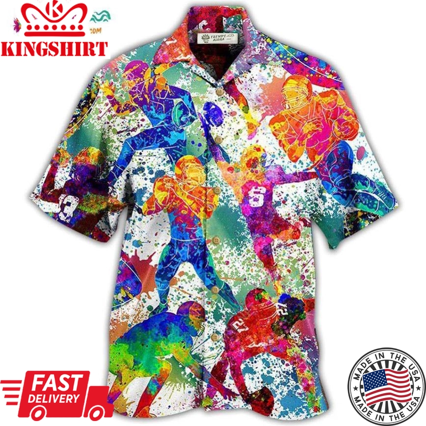 American Football Strong Spirit Brave Heart Hawaiian Shirt