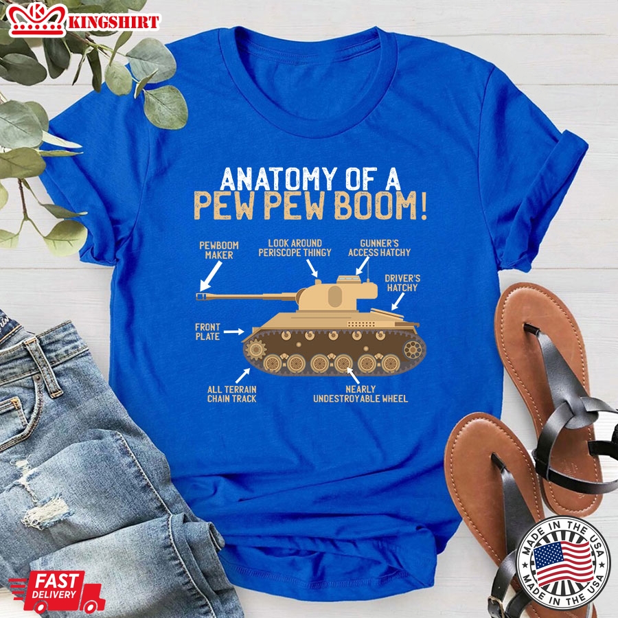 Anatomy Of A Pew Pew Boom Pew Boom Maker Look Around Periscope Thingy Gunners Access Hatchy T-Shirt