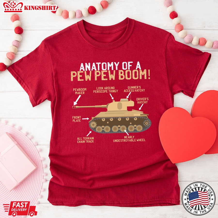 Anatomy Of A Pew Pew Boom Pew Boom Maker Look Around Periscope Thingy Gunners Access Hatchy T-Shirt