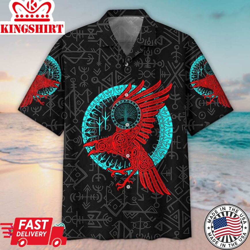 Ancient Bloody Craw Viking Hawaiian Aloha Beach Shirt