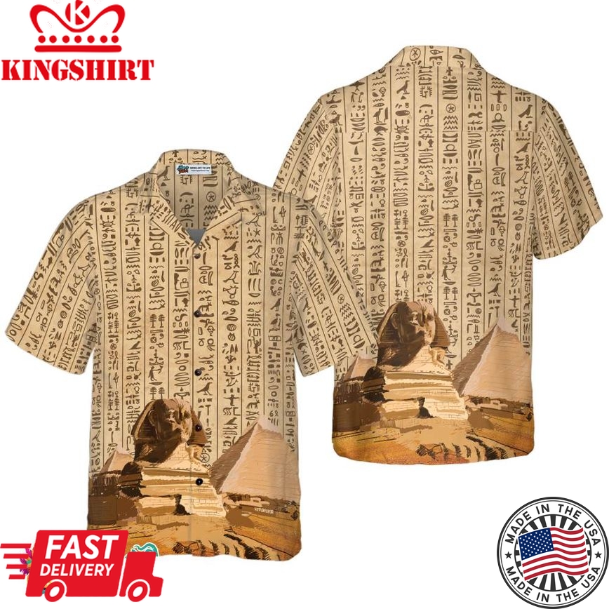 Ancient Egypt Hieroglyphs Hawaiian Shirt