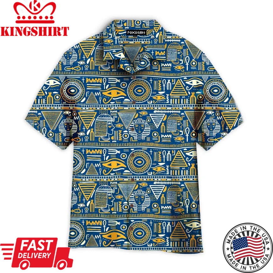 Ancient Egyptian Tribal Trendy Hawaiian Shirt