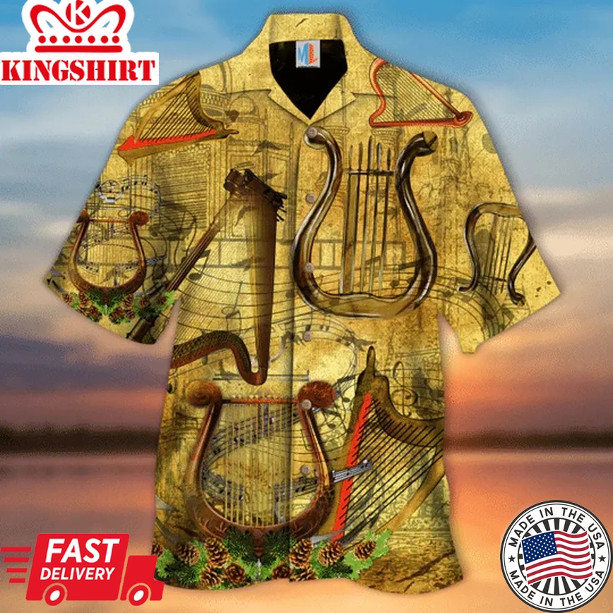 Ancient Harp Trendy Hawaiian Shirt