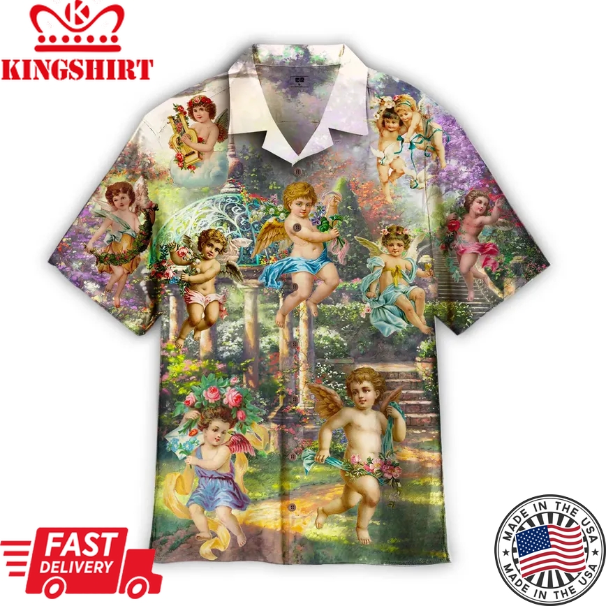 Angel Lift Your Wings Angel Will Appear Trendy Hawaiian Shirt