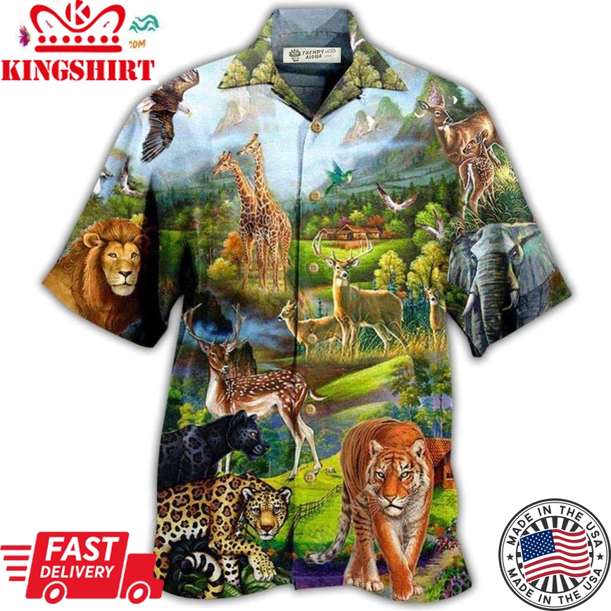 Animals World Wild Life So Good Mountain Hawaiian Shirt