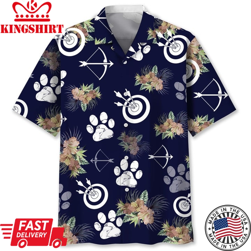 Archery Dog Tropical Hawaii Shirt