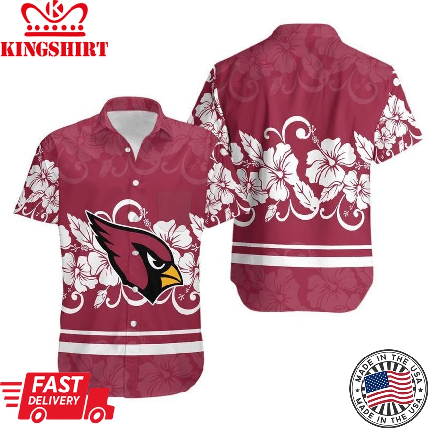 Arizona Cardinals Hibiscus Flowers Hawaii Shirt And Shorts Summer Coll