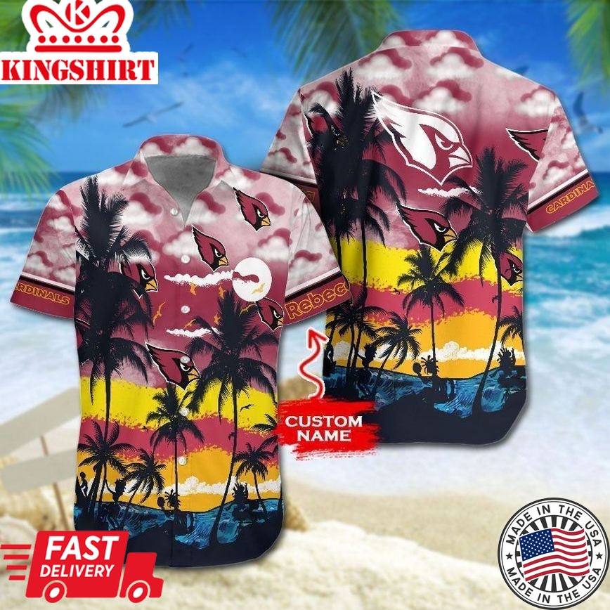 Arizona Cardinals NFL Gift For Fan Personalized Hawaiian Shirt Graphic Print