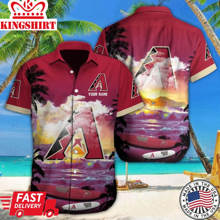 Arizona Diamondbacks Custom Name Aloha Vacation Shirt