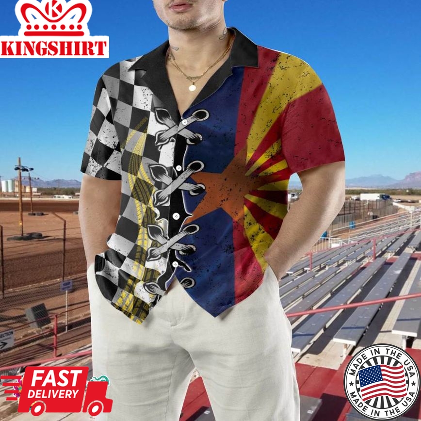 Arizona Racing Flag Hawaiian Shirt