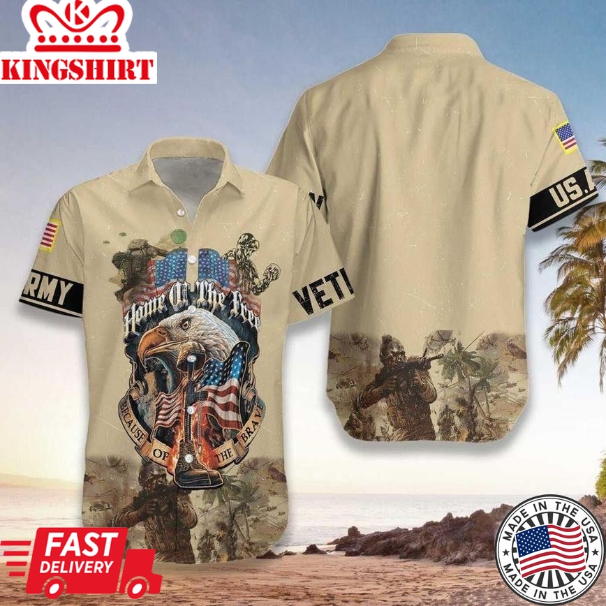 Army Veteran Trendy Hawaiian Shirt