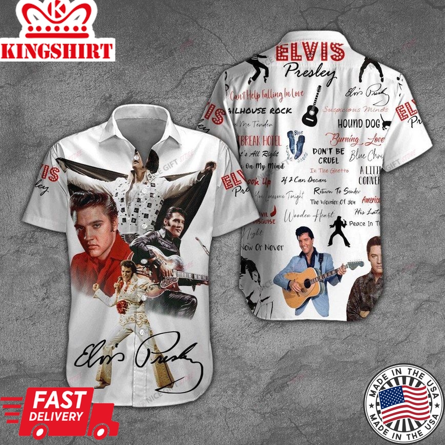 Artistic Tribute to the King: 3D Hawaiian Elvis Gear