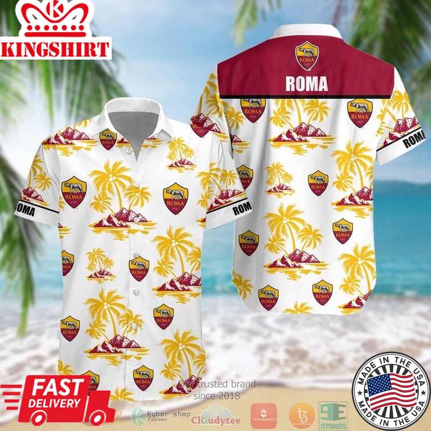 As Roma Coconut Island Trendy Hawaiian Shirt Aloha Shirt