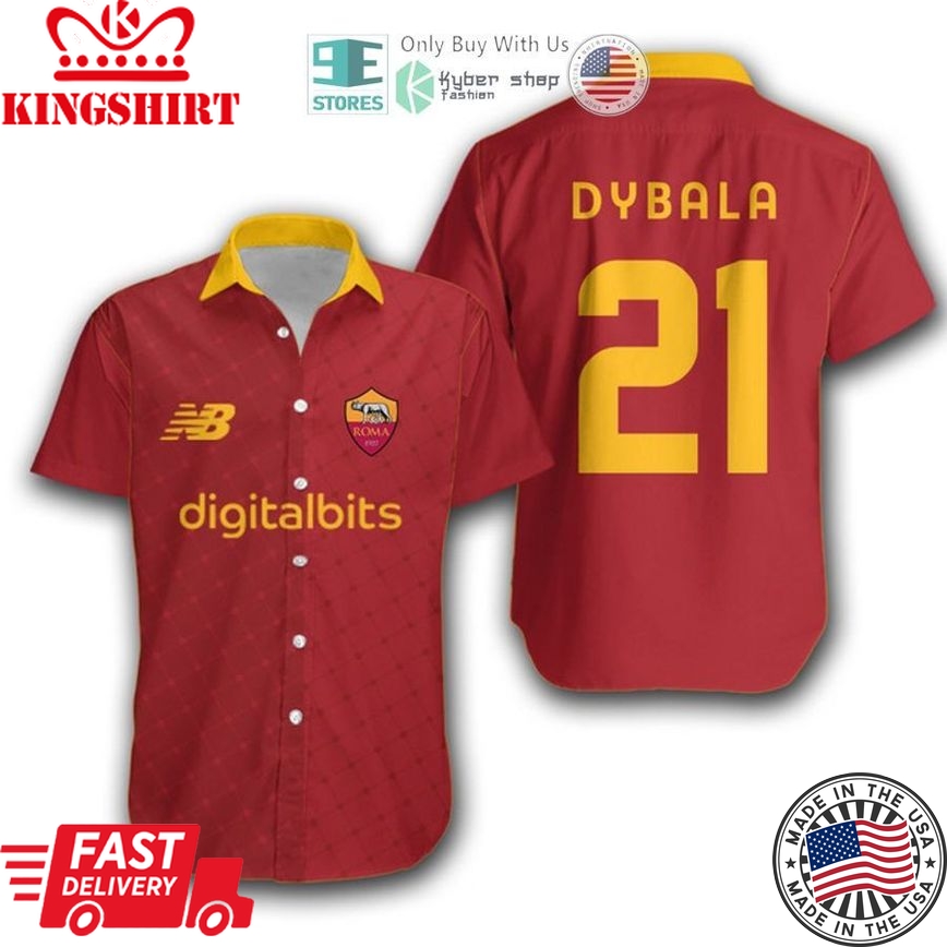 As Roma New Dybala 21 Trendy Hawaiian Shirt Aloha Shirt