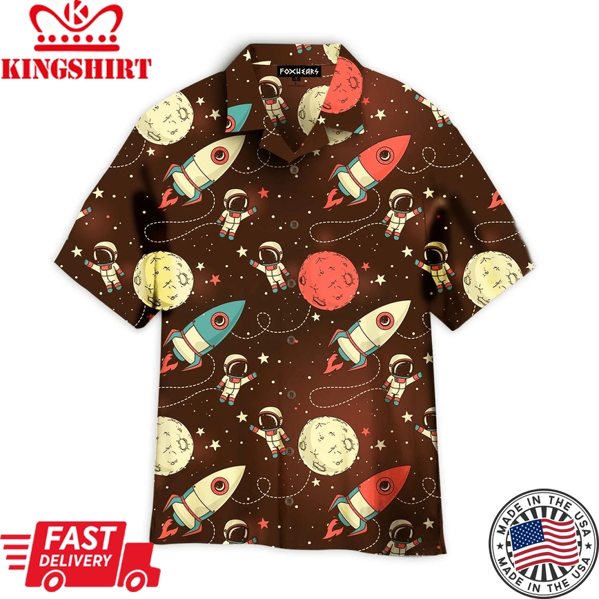 Astronaut Planet Galaxy Trendy Hawaiian Shirt