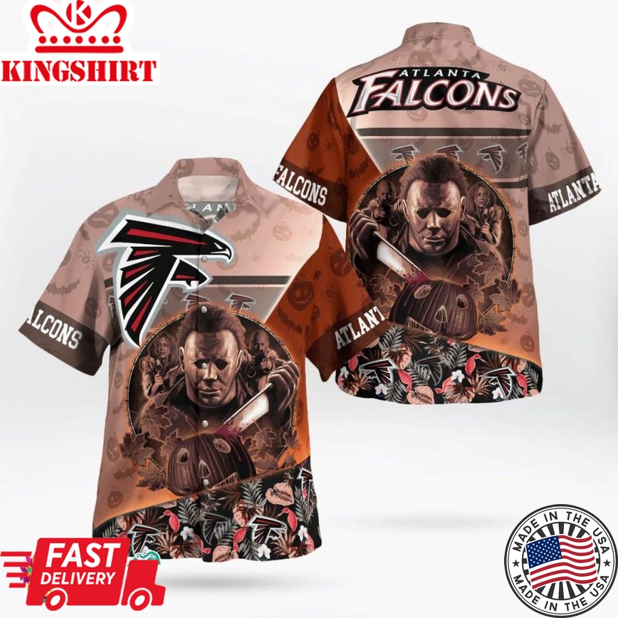 Atlanta Falcons Halloween Tropical Hawaiian Shirt