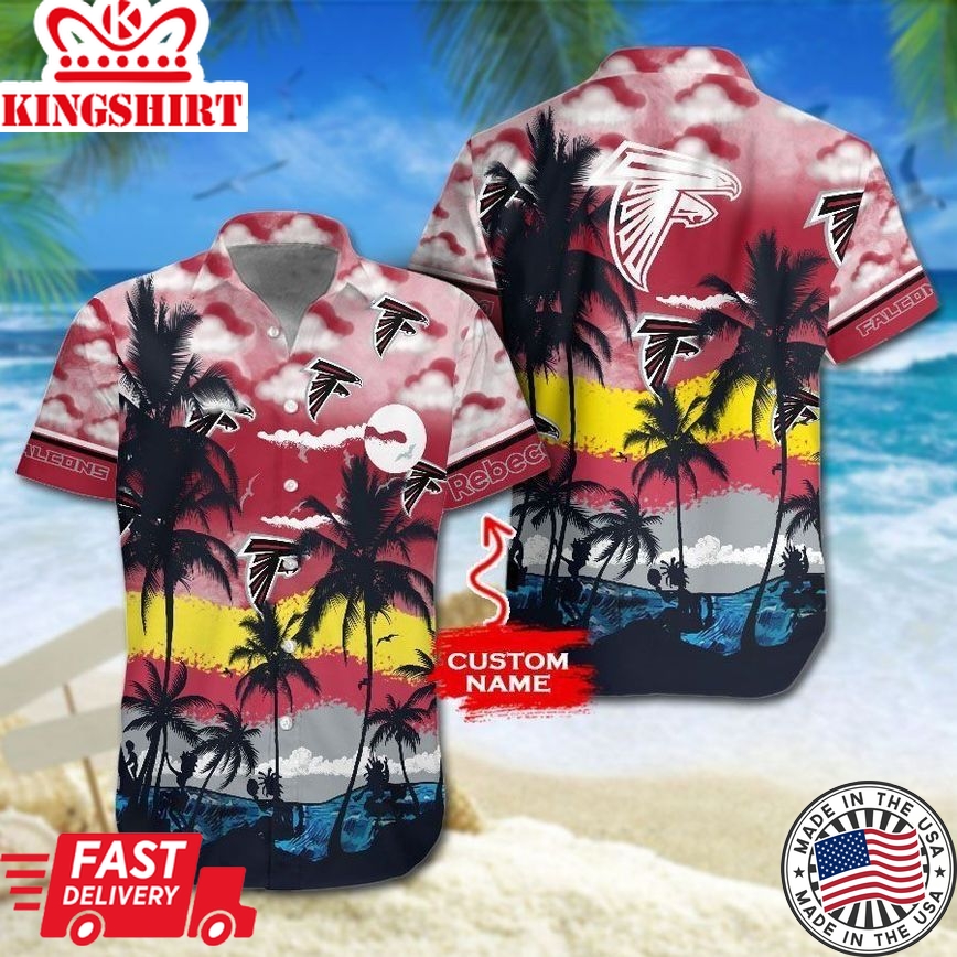 Atlanta Falcons NFL Gift For Fan Personalized Hawaiian Shirt Graphic Print