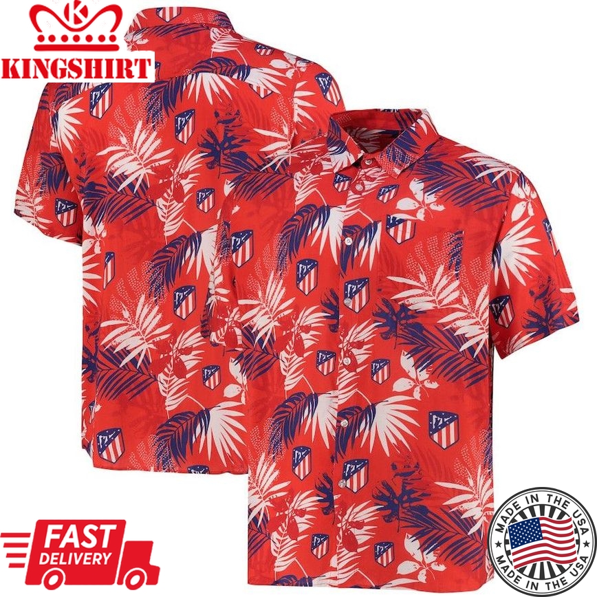 Atletico Madrid Red Trendy Hawaiian Shirt Aloha Shirt