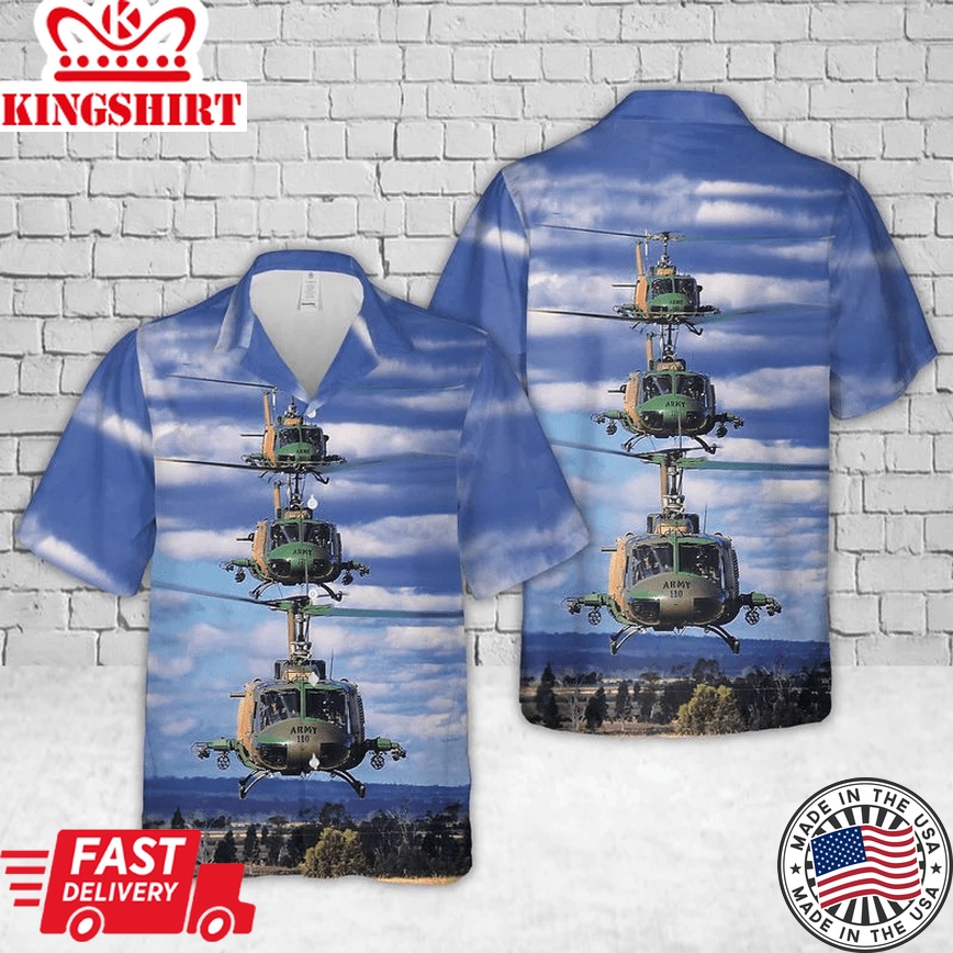 Australia Army Bell Uh-1H Iroquois (205) Trendy Hawaiian Shirt