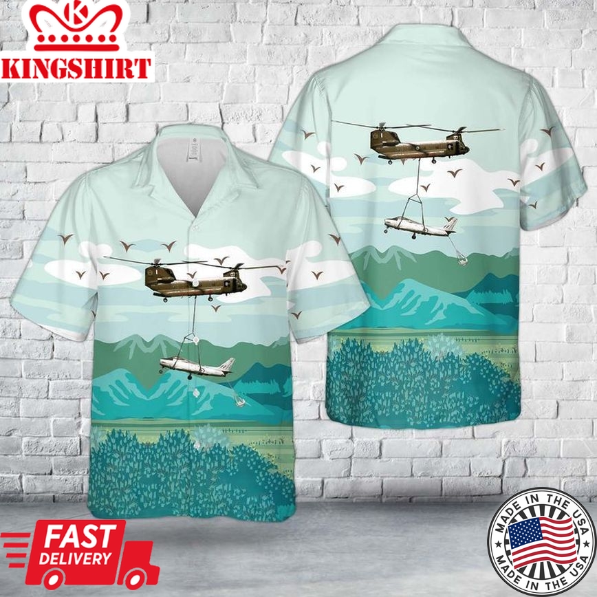 Australian Air Force Boeing Vertol Ch-47C Chinook Trendy Hawaiian Shirt