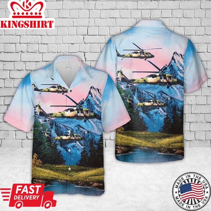 Australian Army Sikorsky S-70A-9 Blackhawk A25-101 Pegasus Trendy Hawaiian Shirt