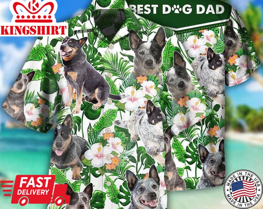 Australian Cattle Dog Tropical Floral, Tailor-Made Animal Aloha Shirt, Hawaii Shirt Party Summer, Hawaiian Set Gift, Gift For Lover Animal.