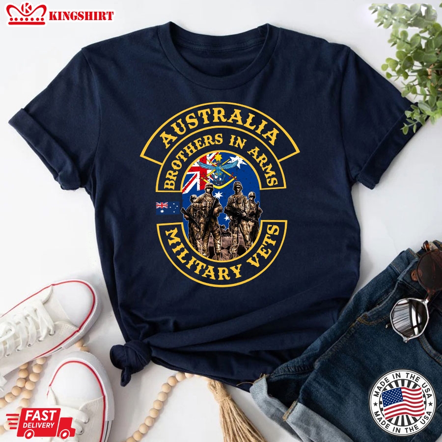 Australian Defence Force Australia Brothers In Arms Military Vets T-Shirt