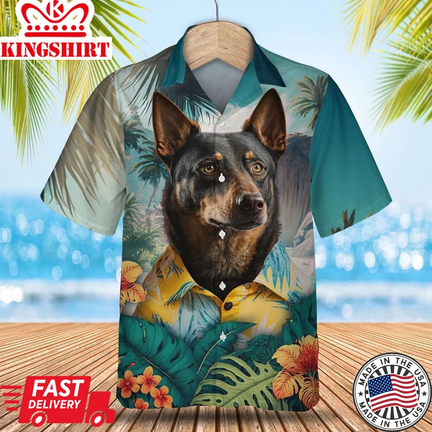 Australian Kelpie 1 Ai - 3D Tropical Trendy Hawaiian Shirt