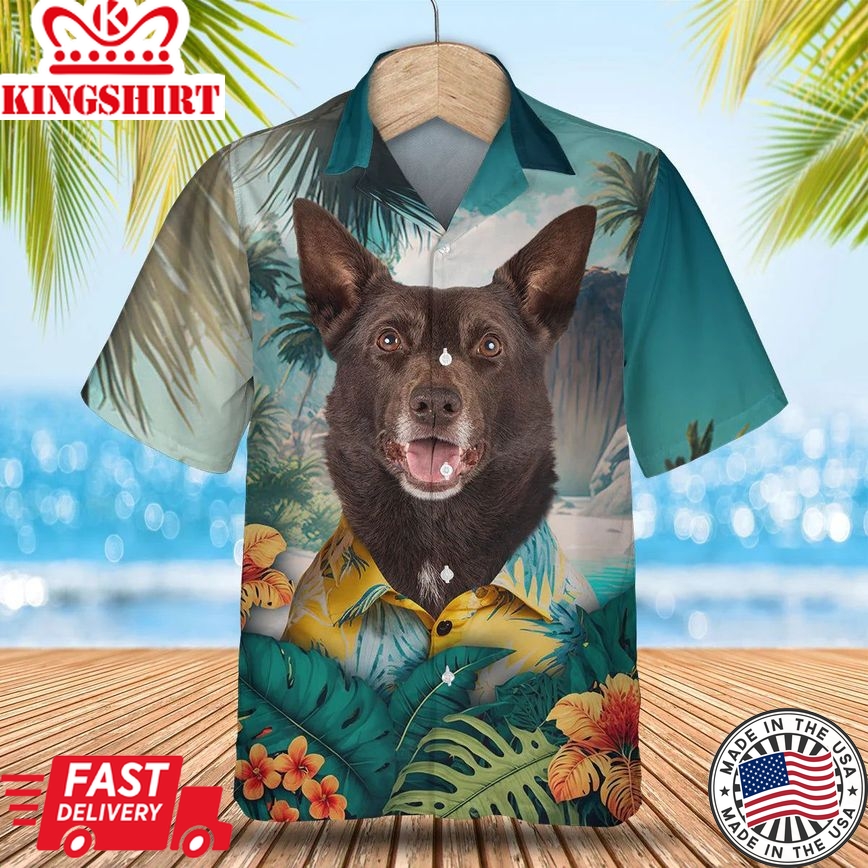 Australian Kelpie - 3D Tropical Trendy Hawaiian Shirt