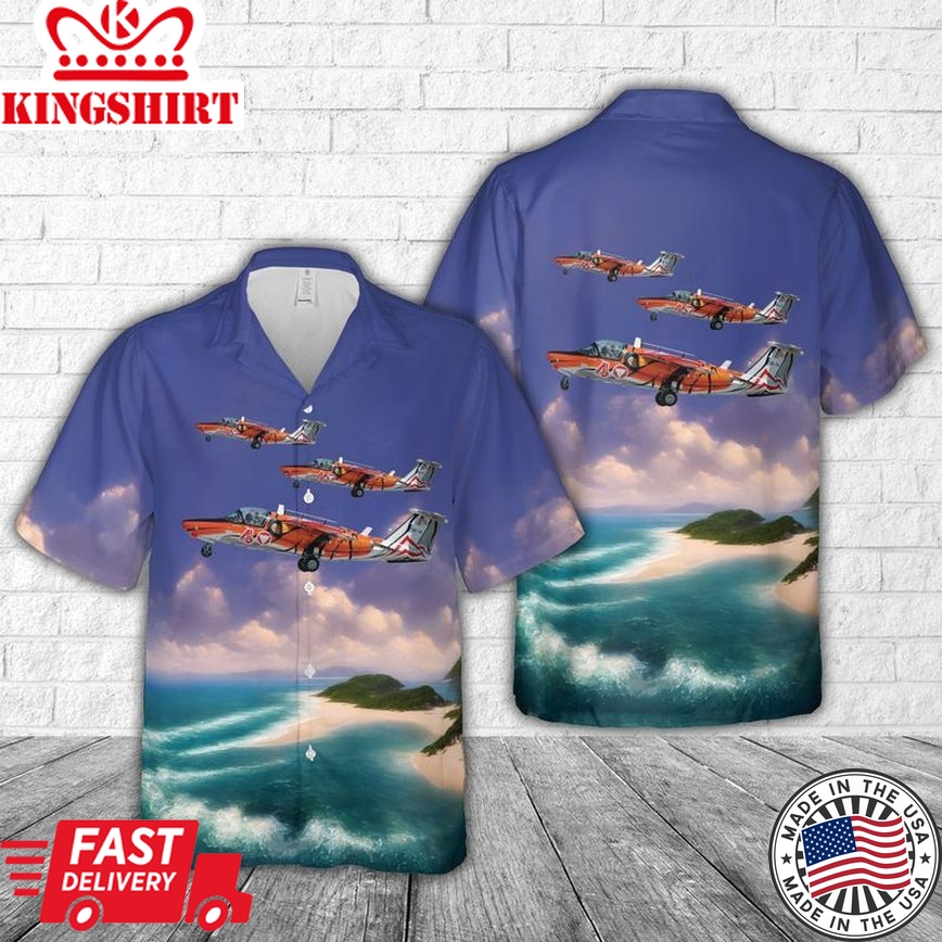 Austrian Air Force Saab Trendy Hawaiian Shirt