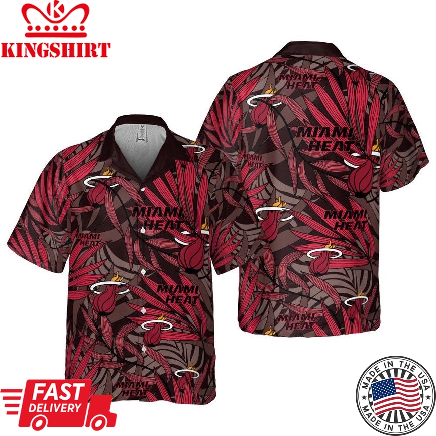 Authentic Aloha Shirt with Tropical Vibe Miami Heat